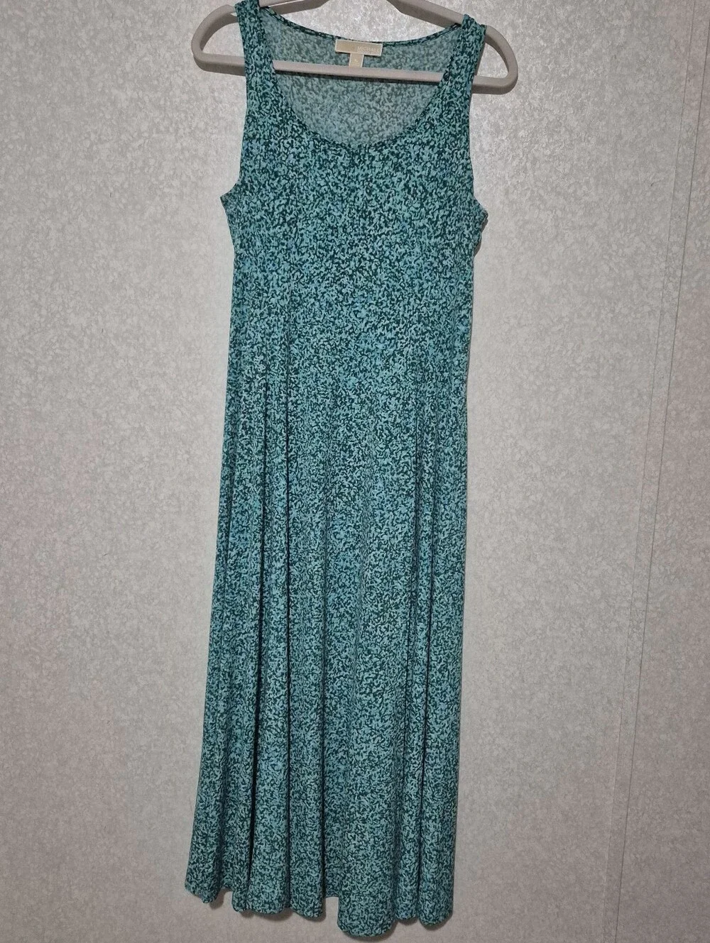 Michael Kors Teal Floral Sleeveless Maxi Dress Size:XL